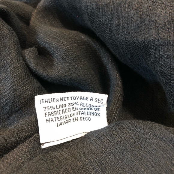 Eileen Fisher Black 100% Linen Tunic Dress Cardigan - Picture 10 of 15